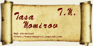 Tasa Momirov vizit kartica
